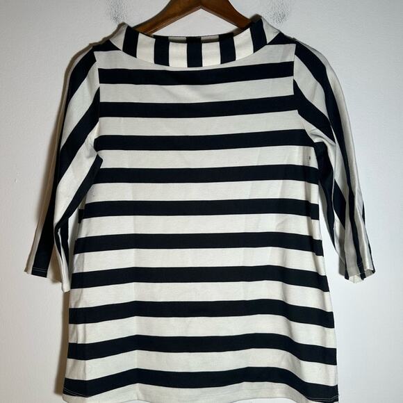 Anthropology Black and White Striped Women's Top - Picture 3 of 9